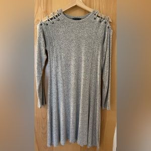 American Eagle Grey Dress Long Sleeve - Size M